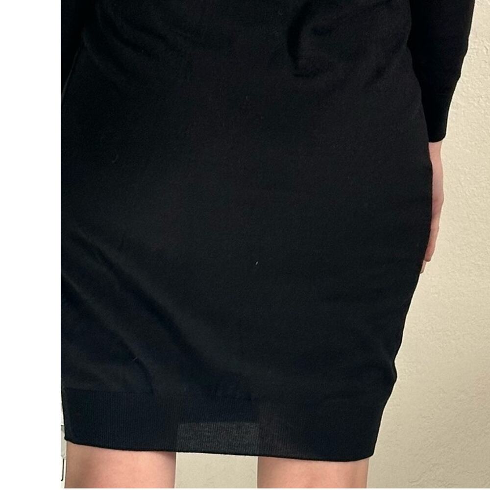 Vtg LANVIN Paris Alber Elbaz Y2K Era Black Sweater Dress XS Wool Cashmere Silk - Picture 8 of 13